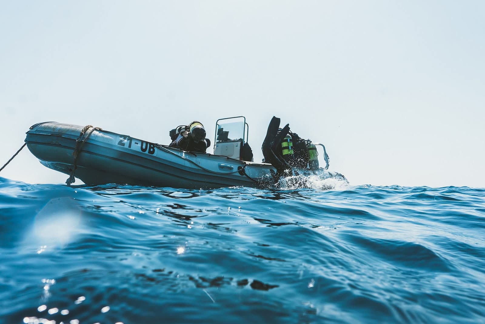 Divers preparing on a boat
